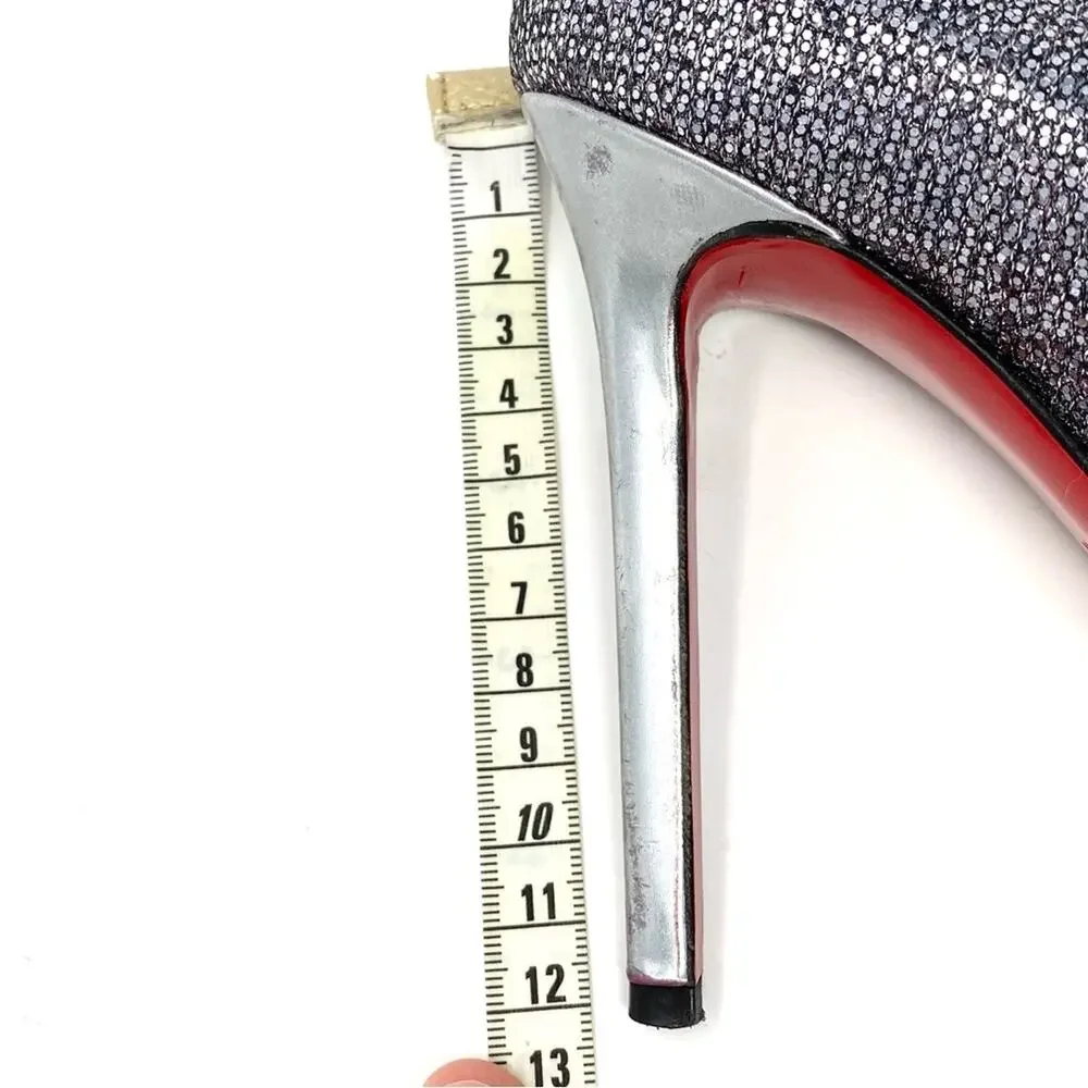 Christian Louboutin Filo 120 Glitter Specchio Pumps EU 38 / US 7 - Picture 9 of 13